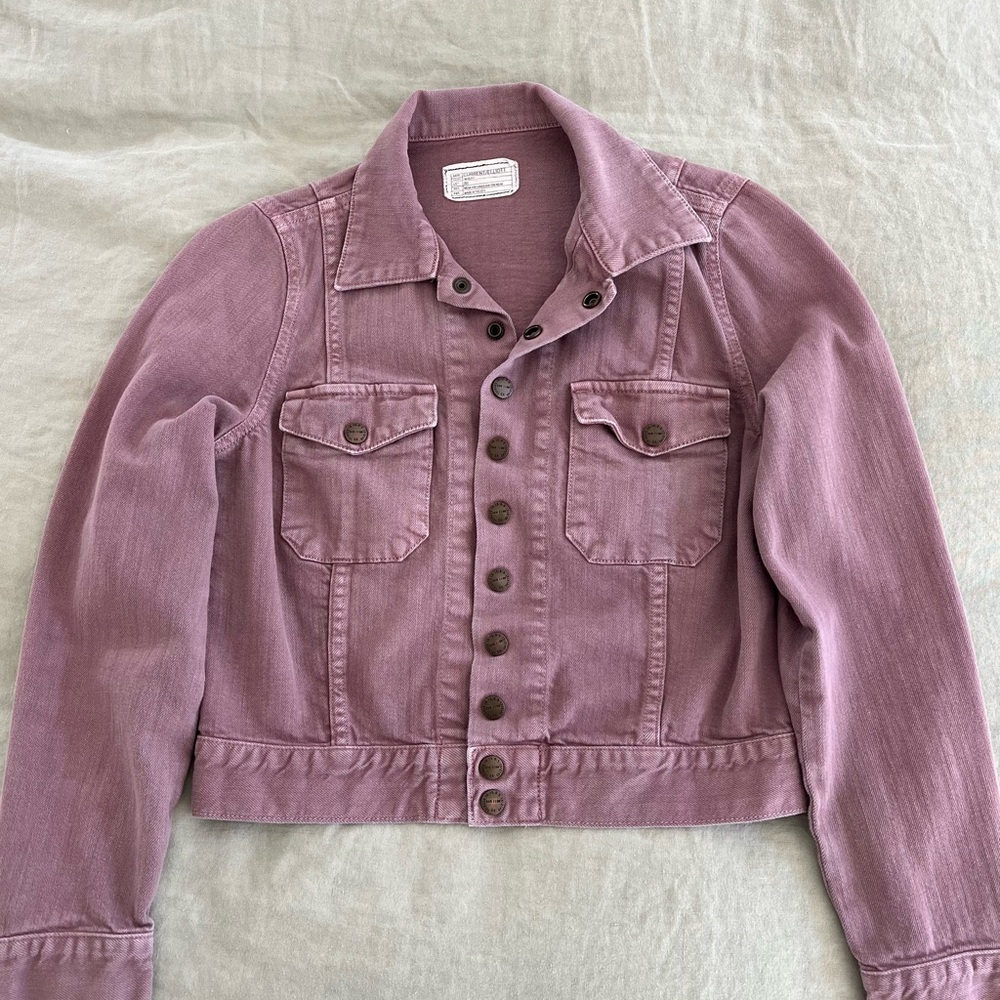 Current/Elliott Dusty Pink Denim Jacket